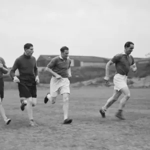 A group of Millwall footballers training the day before the 1945-46 season opens A group of Millwall footballers training the day before the 1945-46 season opens