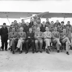 Print of a group photograph taken at RAF Ansty aerodrome in 1938 Print of a group photograph taken at RAF Ansty aerodrome in 1938