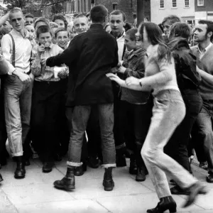 Evicted Skinheads at Spanish City Print, Whitley Bay 1970 Evicted Skinheads at Spanish City Print, Whitley Bay 1970