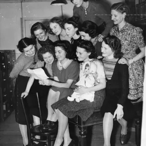 The group of young typists, who send out letters to the boys on the front The group of young typists, who send out letters to the boys on the front