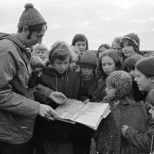 Guisborough Schoolchildren orienteering in Wharfedale, one of the Yorkshire Dales in Guisborough Schoolchildren orienteering in Wharfedale, one of the Yorkshire Dales in