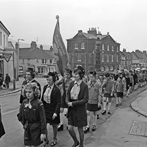 Guisborough scouts parade. 1976