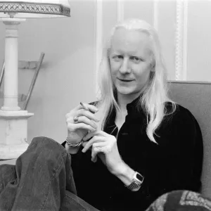 Guitarist Johnny Winter at the Mayfair Hotel. 25th October 1974 Guitarist Johnny Winter at the Mayfair Hotel. 25th October 1974