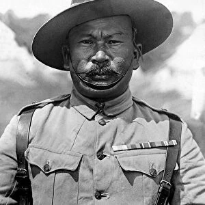 Gurkha soldier in uniform - August 1919