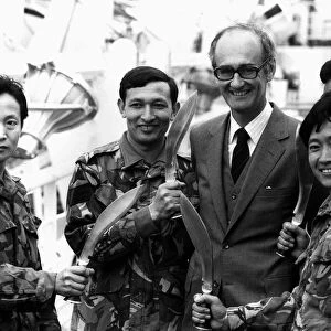 Gurkhas - August 1982 Mr Knott recieved a suprise when he met the Gurkha Soldiers