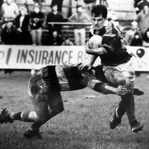 Gwilym Wilkins Print: Pontypool Defence Breakthrough Gwilym Wilkins Print: Pontypool Defence Breakthrough