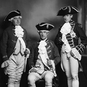 H Chapman, Bolber and A J Smith in a scene from a play about Lord Nelson