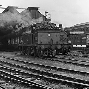 A H Class 0-4-4T locomotive seen here approaching the engine shed at Tunbridge Wells
