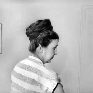 1958 Print of Mrs. Mabel Anderson with Floor Length Hair 1958 Print of Mrs. Mabel Anderson with Floor Length Hair