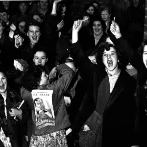 Bill Haley and his Comets - Cardiff - 22 Feb 1957. Given the slip by their idol Bill Haley and his Comets - Cardiff - 22 Feb 1957. Given the slip by their idol