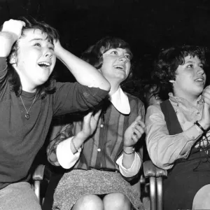 Bill Haley and his Comets - Cardiff - 24th Sept 1964. Three female fans enjoying Bill Haley and his Comets - Cardiff - 24th Sept 1964. Three female fans enjoying