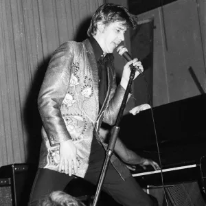 Bill Haley & The Comets in concert. Shakin Stevens performing on stage Bill Haley & The Comets in concert. Shakin Stevens performing on stage