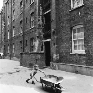 1976 Wheelbarrow Play in East London Print 1976 Wheelbarrow Play in East London Print