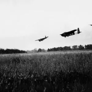 Hamilcar gliders of 6th Air landing Brigade arrive on D2N near Ranville bringing with Hamilcar gliders of 6th Air landing Brigade arrive on D2N near Ranville bringing with