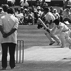 Hamshires Gordon Greenidge excutes a perfect reverse sweep that delighted the fans