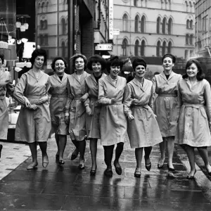 Happy staff at Belfasts newest department store, Saturday 15th January 1966 Happy staff at Belfasts newest department store, Saturday 15th January 1966