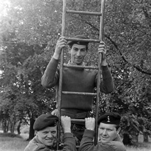 Happy trio (left to right) Signalman Arthur Warner, Signalman Jack Morgan, 28