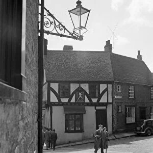 The Harlequin, a late medieval timber framed house in Michaelgate, Lincoln, Lincolnshire