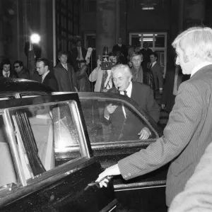 Harold Wilson Leaving Ministry of Defence Print 1976