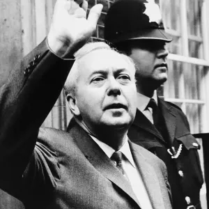 Harold Wilson British Labour Prime Minister on his way to Buckingham Palace to inform Harold Wilson British Labour Prime Minister on his way to Buckingham Palace to inform