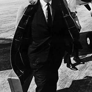 Harold Wilson MP former Prime Minister Leader of the Opposition at Luton Airport 1973