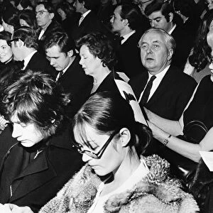 Harold Wilson the Prime Minister at the opening performance of Hamlet 1969