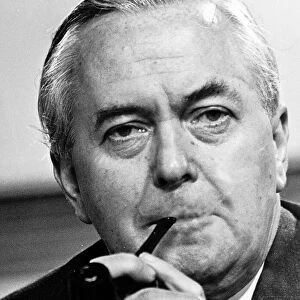 Harold Wilson Prime Minister smoking his pipe