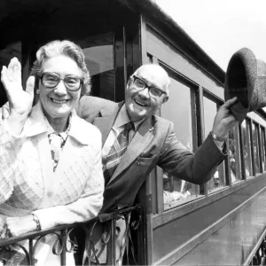 Bill Harrison and wife Jeanne on the first all day service by Tanfield Railway from a new