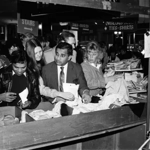 Harrods was besieged today on the last day of their sale Harrods was besieged today on the last day of their sale