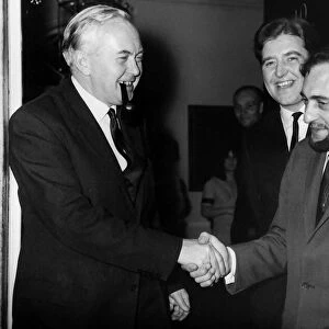 Harry H Corbett actor meets Prime Minister Harold Wilson 1965