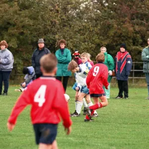 Hartburn Juniors v Leven Park Juniors (under 13 s). Action from the game with