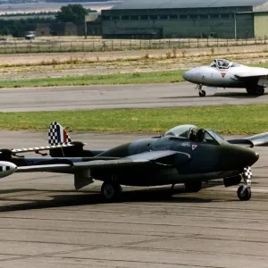 A De Havilland DH112 Venom aircraft, retired and now privately owned and displayed A De Havilland DH112 Venom aircraft, retired and now privately owned and displayed