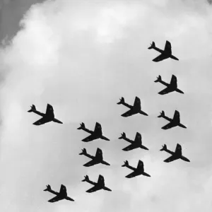Hawker Hunters of 92 Squadron better known as the RAF display team Hawker Hunters of 92 Squadron better known as the RAF display team