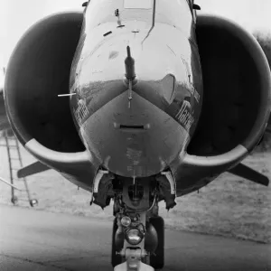 The Hawker Siddeley Harrier, the worlds first operational vertical take-off close The Hawker Siddeley Harrier, the worlds first operational vertical take-off close
