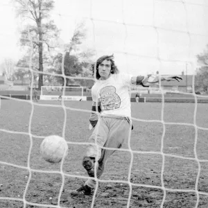 Hayes striker Robin Friday wearing a Newcastle Brown Ale t-shirt seen here in training Hayes striker Robin Friday wearing a Newcastle Brown Ale t-shirt seen here in training