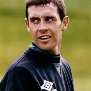 Heart of Midlothian footballer David Weir during a Scotland training session Heart of Midlothian footballer David Weir during a Scotland training session