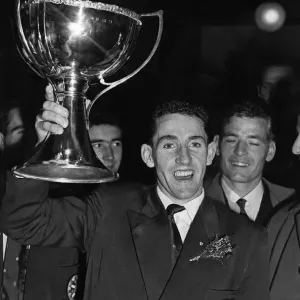 Hearts Captain Holds Up League Cup Print