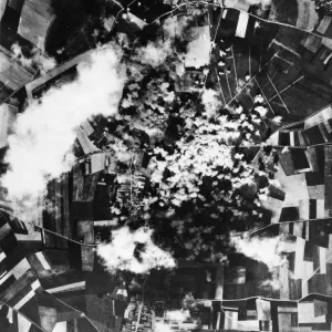 One of the heaviest concentration of bombs ever delivered against single target by bomber