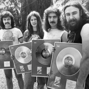 Black Sabbath Receive Technical Ecstasy Awards Print 1977 Black Sabbath Receive Technical Ecstasy Awards Print 1977