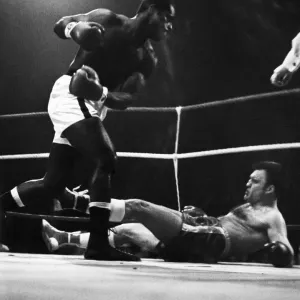 Heavyweight bout between Jim Fletcher and Brian London at Liverpool Stadium, Merseyside Heavyweight bout between Jim Fletcher and Brian London at Liverpool Stadium, Merseyside