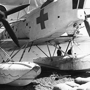 Heinkel 59 seaplane bearing red crosses shot down by Pilot Officer J