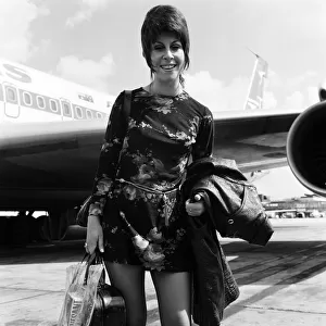 Helen Shapiro arriving at Heathrow Airport from Australia where she has been for 8 weeks