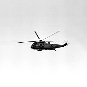 A helicopter flies somewhere over Newcastle 20 June 1979
