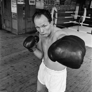 Henry Cooper pictured in training. 16th April 1966 Henry Cooper pictured in training. 16th April 1966