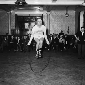 Henry Cooper seen here in training at The Bellingham for his fight against Cassius Clay Henry Cooper seen here in training at The Bellingham for his fight against Cassius Clay