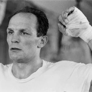 Henry Cooper in training at the Thomas A Becket gym in London for his British heavyweight Henry Cooper in training at the Thomas A Becket gym in London for his British heavyweight