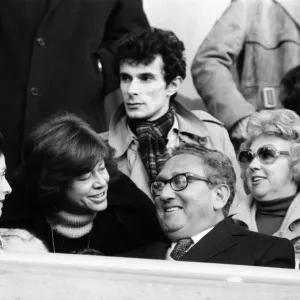 Henry Kissinger watching a football match. Chelsea v Wolverhampton Wanderers