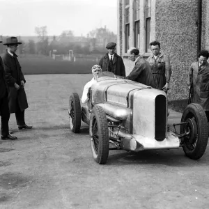 Henry Segrave in his Sunbeam car 1926 A&copy;Mirrorpix
