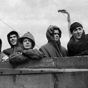 Heroes of the Arctic. Typical members of a ships crew who have fought their way through