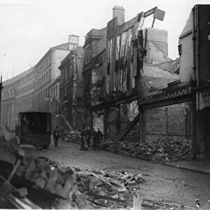 Hertford Street, Coventry, after the air raid. 1940 / 1941